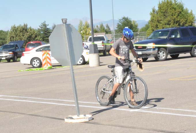 7243 jackson hindman at stop Bike safety is fun