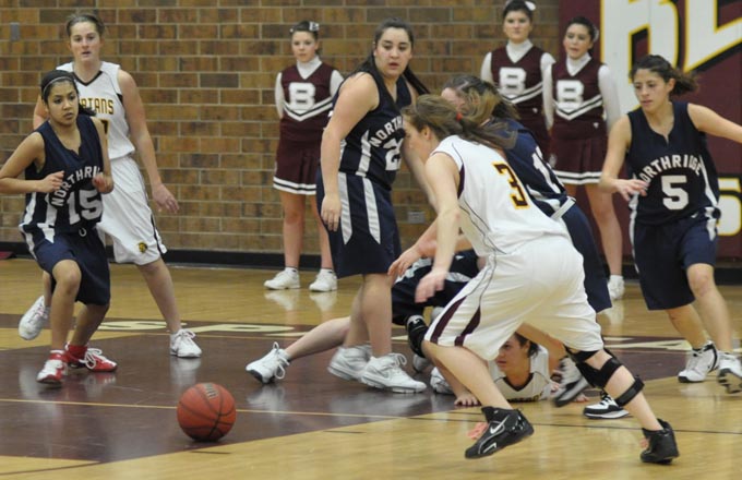 Lady Spartans over Northridge 63 44 3108 loose ball Lady Spartans over Northridge 63 44