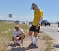 thumbs kyle placing te flag Project America Run comes to Berthoud