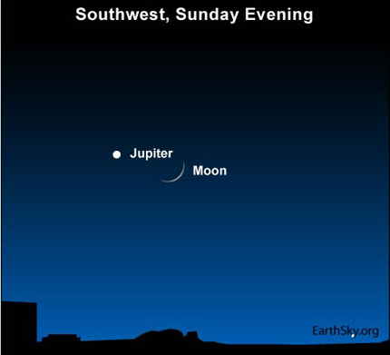 10jan15 10jan17 430 Earthsky Tonight, January 17, 2010 Moon and Jupiter set as Mars rises