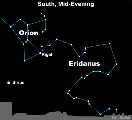 16jan10 430 Earthsky Tonight: January 16, 2010   See a river of stars called Eridanus 