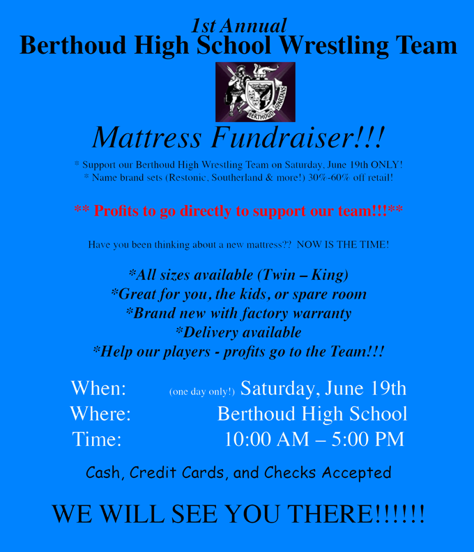 Wrestling club mattress_680 Wrestling club mattress 680 BHS Wrestling Team selling mattresses
