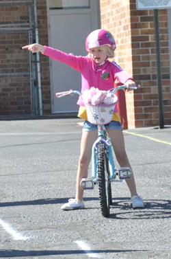 Erin Preusse on street ride1 Mayor to hand out Bike Rodeo Trophies