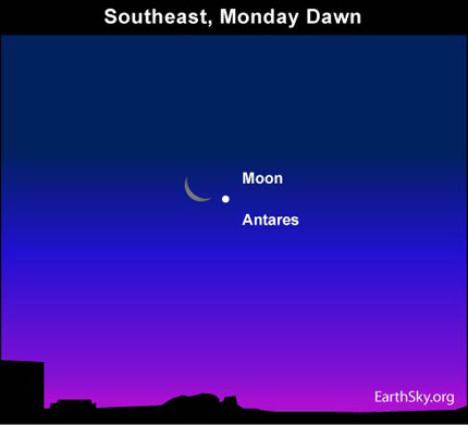 The Moon and Antares