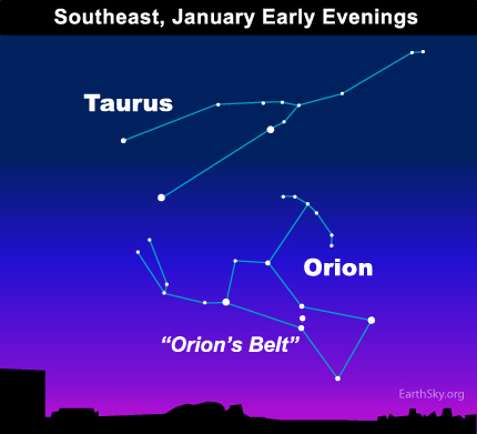 Orion fending of Taurus