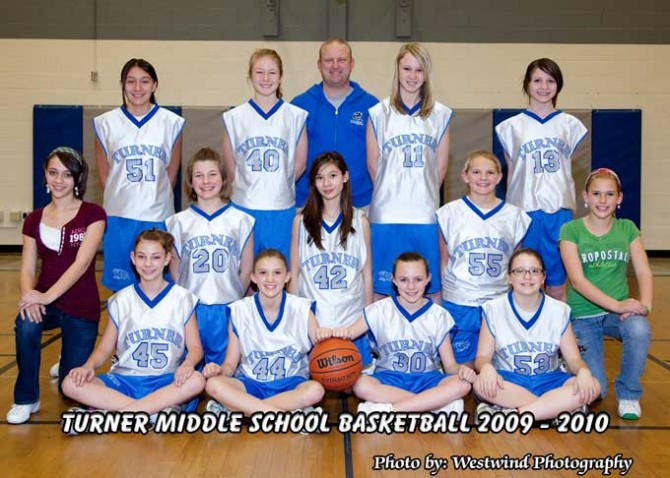 Turner Middle School 7th Grade Varsity Girls Basketball Team