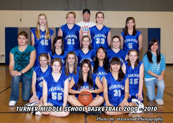 TMS 8th Grade JV Girls Basketball team