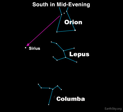 Orion, Lepus, Columba