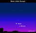 Earthsky Tonight – March 31, 2010 Mercury and Venus in same binocular field after sunset