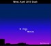 Earthsky Tonight — April 8,  Mercury at greatest evening elongation