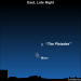 EarthSky Tonight—August 31, Moon and Pleiades from midnight to dawn
