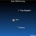 EarthSky Tonight—October 25, Moon between Pleiades and star Aldebaran