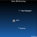 EarthSky Tonight—October 25, Moon between Pleiades and star Aldebaran EarthSky Tonight—October 25, Moon between Pleiades and star Aldebaran