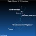 Sky Tonight—January 31, Star-hop from Great Square of Pegasus to Andromeda galaxy