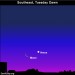 Sky Tonight—Feb 28, Moon and Venus closest together on morning of March 1