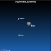 Sky Tonight—April 16, Nearly full moon and Saturn
